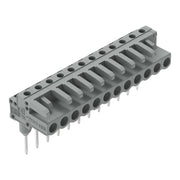 WAGO - Ein- und mehrpolige Klemmenleiste Federleiste f. Reihenklem. 232-242/005-000 0,6x1,abgewinkelt,gr − 25 Stück