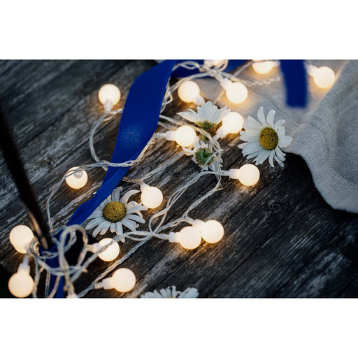 Hellum - Festbeleuchtung LED-Lichterkette 523454 100-tlg.m.Kugeln ww