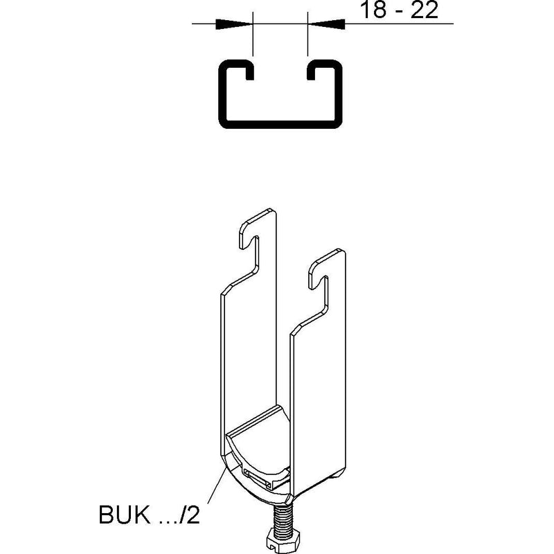 Niedax - Bügelschelle BUK 42/2 − 50 Stück