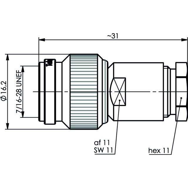 Telegärtner - Koax-Steckverbinder TNC-Kabelstecker 100023734 50Ohm