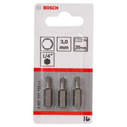 Bosch - Bit Schrauberbit Extra-Hart 2607001722 HEX 3 25 mm 3er-Pack
