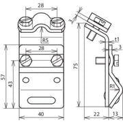 DEHN - Anschlussklemme für Blitzschutz Dachrinnenklemme DRKZS7.10W13.25CU Cu f.Wulst 13-25mm