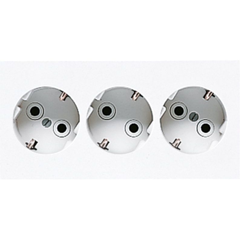 Jung - Schalter-/Steckdosenkombination SCHUKO Steckdose LS923WW 3-fach