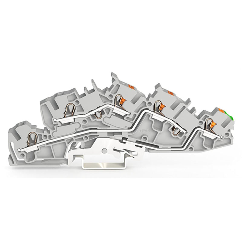 WAGO - Installations-Etagenklemme Installationsetagenklemme 2205-7545 4 mm² Hybrid − 50 Stück
