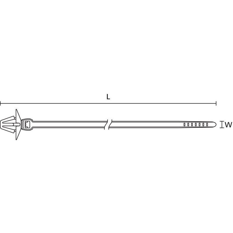 HellermannTyton - Kabelbinder Befestigungsbinder 1tlg. 126-00183(9000) − 9000 Stück