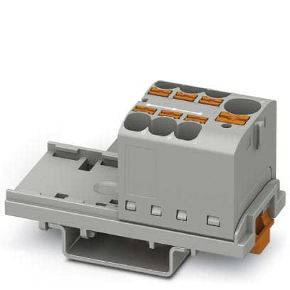 Phoenix Contact - Durchgangs-Reihenklemme Verteilerblock PTFIX 10/6X4-NS35 GY − 8 Stück
