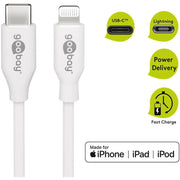 Goobay - Zubehör/Ersatzteile für Batterie/Akku/Ladegerät Sync/Ladekabel 39444 0,5m,Lightning-USB-C