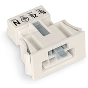 WAGO - Geräteanschluss für steckbare Gebäudeinstallation Snap-In-Stecker 890-734 4-polig,Kod. A,weiß − 50 Stück