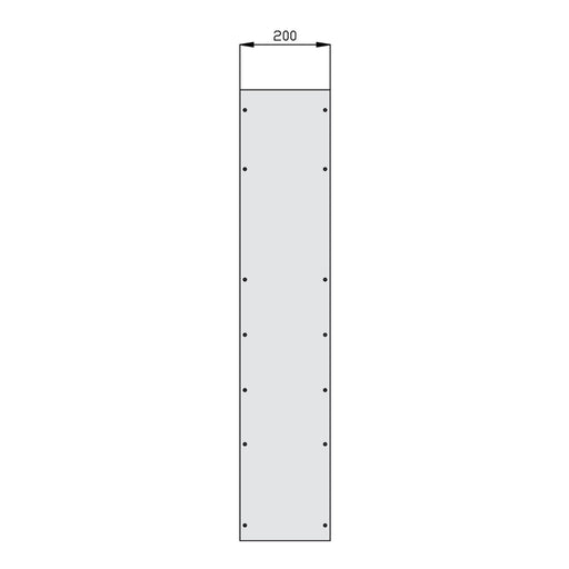 Walther Werke - Baustromverteiler Wechselmodul 86020000 200mm breit und leer
