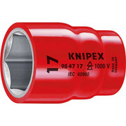 Knipex - Sechskant-Einsatz für Steckschlüssel Steckschlüsseleinsatz 98 47 24 Innenvierk. 1/2 Zoll