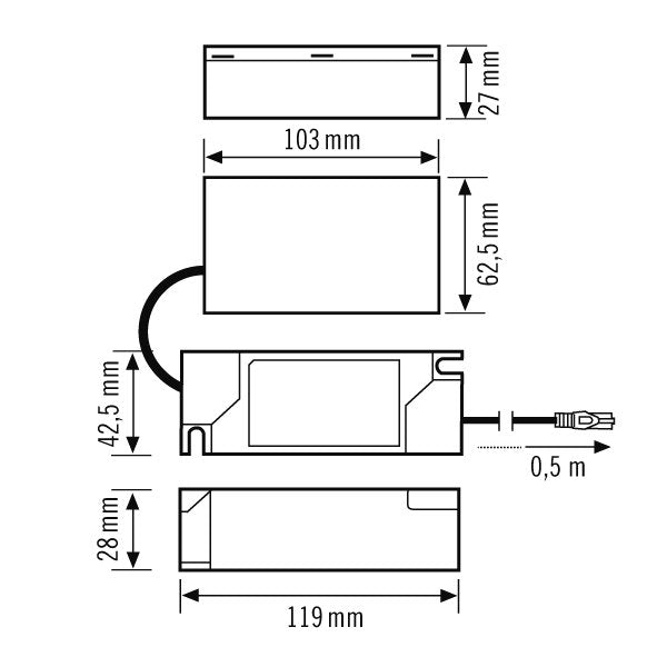 ESYLUX - Steuergerät für Leuchten Betriebsgerät EQ10127878