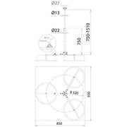 DEHN - Distanzhalter für Blitzschutz Variables Dreibeinstativ VDBSRA320PAE #105467