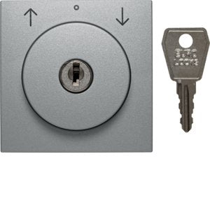 Berker - Abdeckung/Bedienelement für Installationsschalterprogramme Zentralstück m Schloss 1081140400 Jalou.B.7 alu