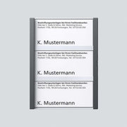 Siedle&Söhne - Zubehör/Ersatzteile für Türkommunikation Namensschild dgr-Glim 200029959-00 f. TM612-3/BTM650-06 − 1 Stück