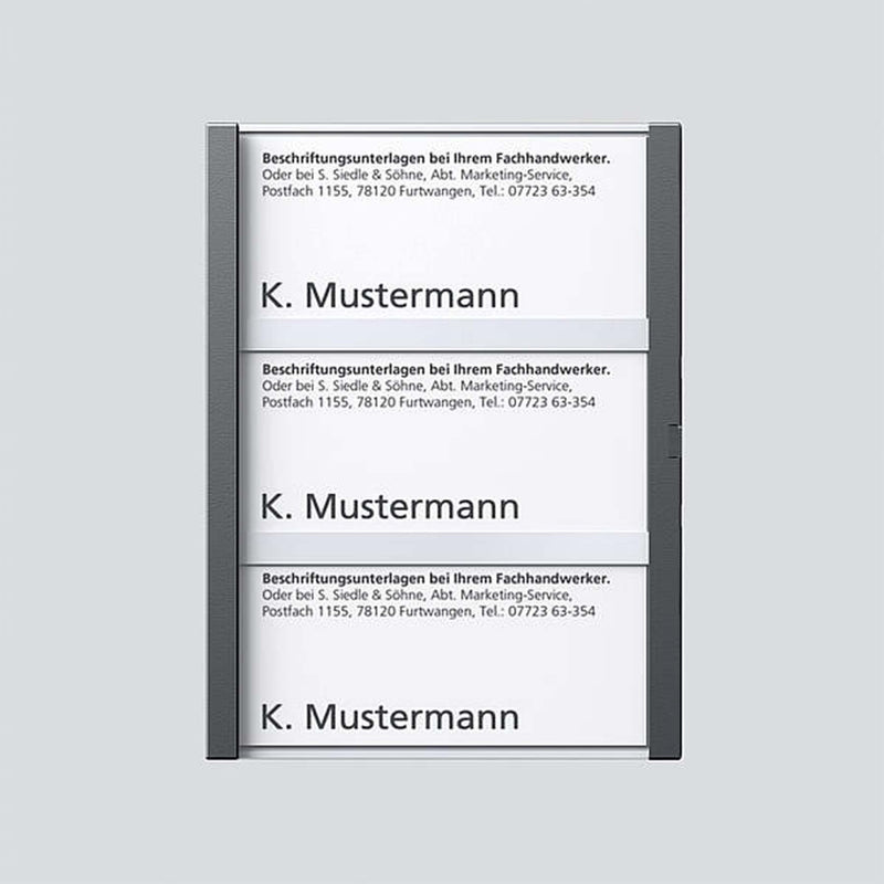 Siedle&Söhne - Zubehör/Ersatzteile für Türkommunikation Namensschild dgr-Glim 200029959-00 f. TM612-3/BTM650-06 − 1 Stück