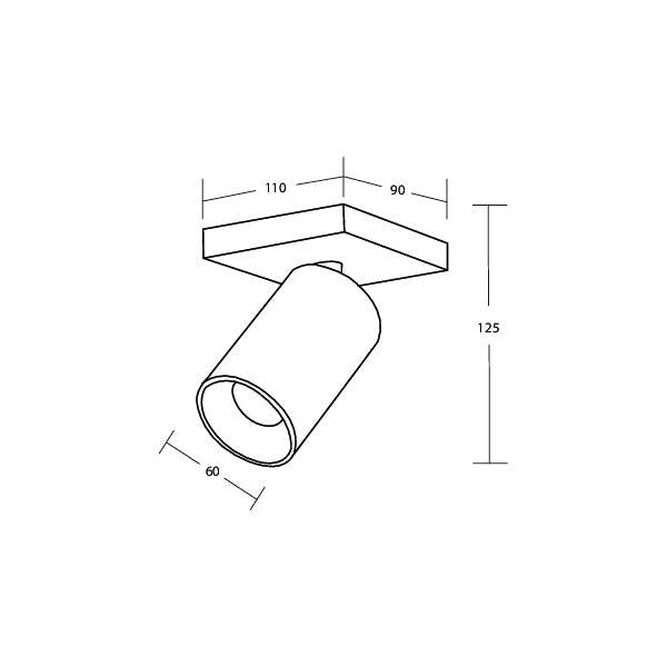 Brumberg Leuchten - Decken-/Wandleuchte Anbauleuchte 1x GU10 57122180