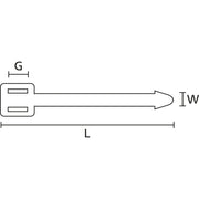 HellermannTyton - Kabelmarkierungssystem Kennzeichnungsschild AT1-N66-NA-C1 − 100 Stück
