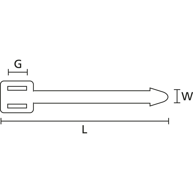 HellermannTyton - Kabelmarkierungssystem Kennzeichnungsschild AT1-N66-NA-C1 − 100 Stück