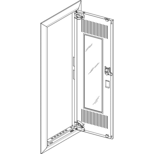 ABN - Tür/Bedientableau (Schaltschrank) Blendrahmen mit Mediatür GBRU16TM für UP-VT,1x6-reihig