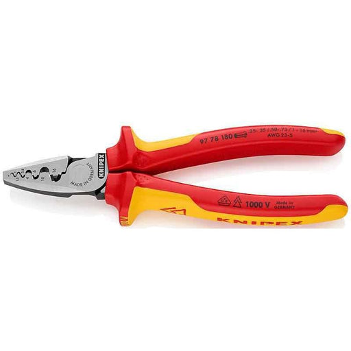 Knipex - Presswerkzeug Kabelschuhe/Verbinder, Aderendhülsen, Schirmanschluss Crimpzange 97 78 180 180mm