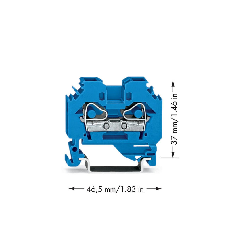 WAGO - Durchgangs-Reihenklemme Durchgangsklemme 282-104 0,2-6mmq blau