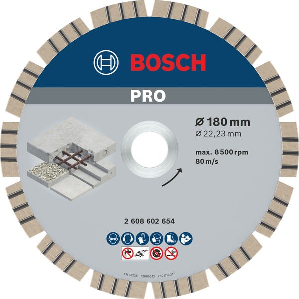 Bosch - Trenn-/Schleifscheibe Diamanttrennscheibe 2608602654 PRO Concrete