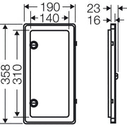 Hensel - Fenster (Schaltschrank) Normzähler-Klappfenster NZ KL 54 IP54