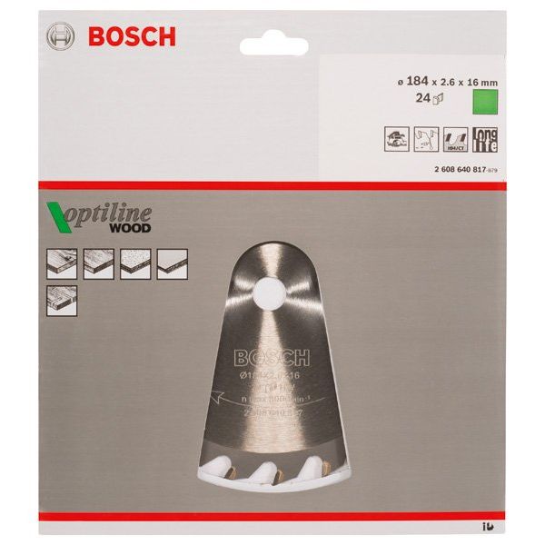 Bosch - Kreissägeblatt PRO Wood Kreissägeblatt, 2608640817 184 x 2,6 x 16 mm