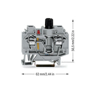WAGO - Sicherungs-Reihenklemme Sicherungsklemme 282-128/281-413 6qmm, grau