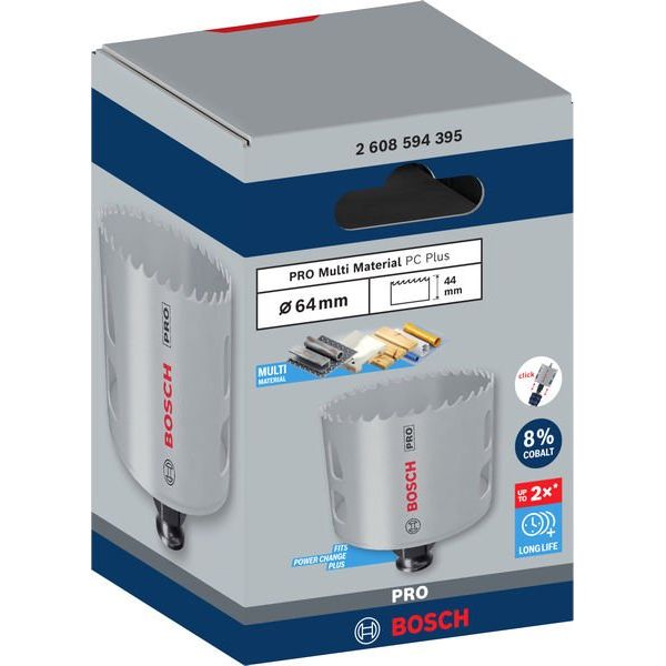 Bosch - Lochsäge PRO Multi Material PC Plus 2608594395 Lochsäge, 64 mm
