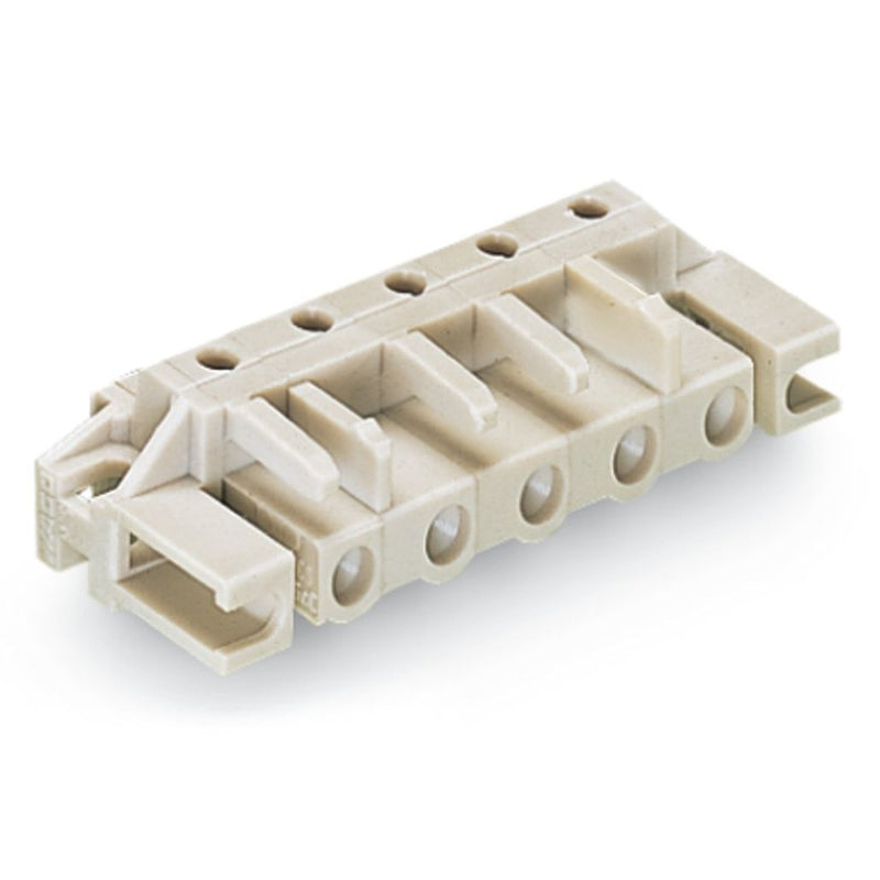 WAGO - Leiterplattensteckverbinder THT-Federleiste abgewink. 722-832/047-000 7,5mm,lichtgrau − 50 Stück