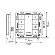 ESYLUX - Bussystem-Tastsensor Taster 8-fach PUSH BUTTON x8 TWELC DALI Tunable White