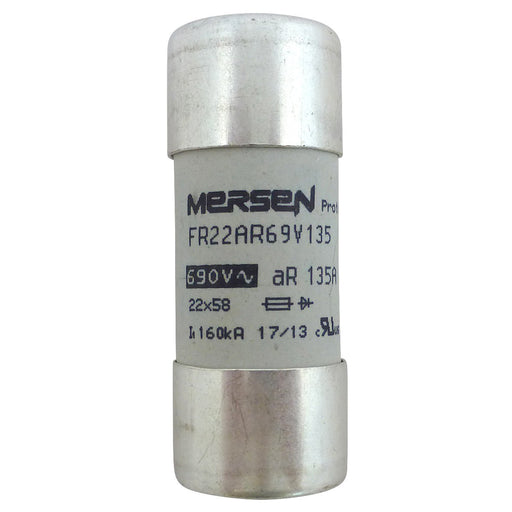 Mersen - Zylindrische Sicherung Sicherungseinsatz FR22AR69V135 22x58 AC690V 135A − 10 Stück