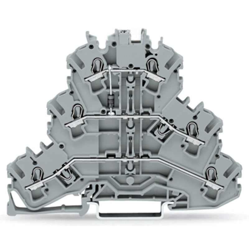 WAGO - Bauelement-Reihenklemme Dreistock-Diodenklemme 2002-3211/1000-410 − 50 Stück