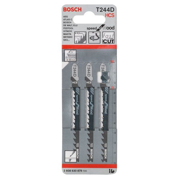 Bosch - Stichsägeblatt T 244 D 2608630879 Speed for Wood