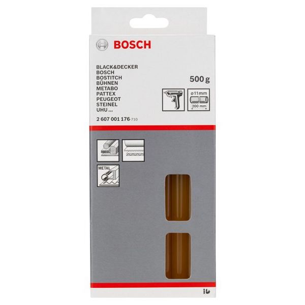 Bosch - Klebestick für Heißklebepistole Schmelzkleber, 11 x 200 2607001176 mm, 500 g, gelb