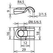 DEHN - Leitungshalter für Blitzschutz Einschraubenüberleger UEL DQ 6.10 B8.5 V2A f.Rd 6-10mm B8,5mm
