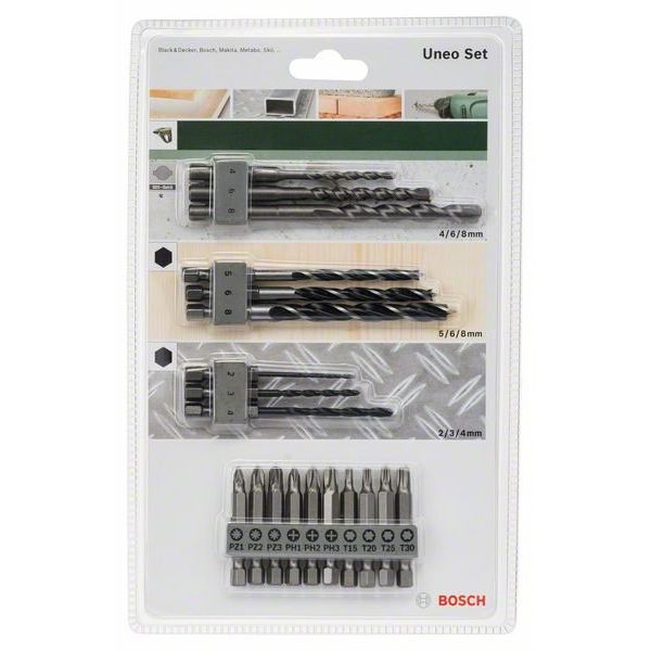 Bosch - Bohrer-Set Bohr-/Bit-Set 2609256989 19-tlg UneoMixed