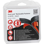 3M - Klettband Druckverschluss SJ3870/IPS 25mmx2,5m, 6,1mm − 4 Stück