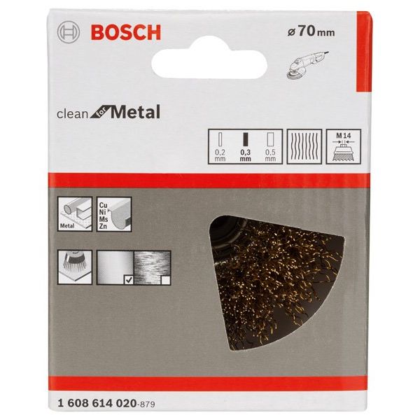 Bosch - Rotierende Drahtbürste PRO Metal clean 1608614020 Topfbürste 70 x 0,30