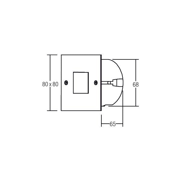 Brumberg Leuchten - Orientierungsleuchte LED-Wandeinbauleuchte 10011223 LED 1W, IP54, warmw