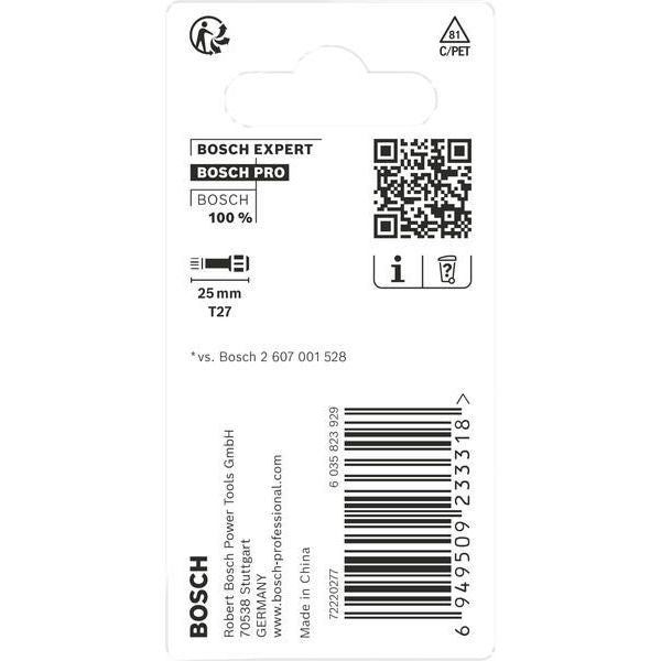 Bosch - Bit PRO Impact Bit, T27 2608522476 25 mm, 2-tlg