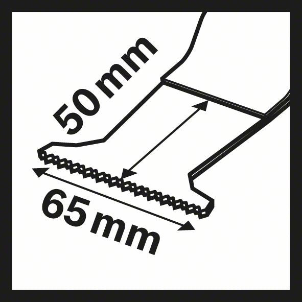 Bosch - Blatt für Oszillierer Tauchsägebl Starlock 2609256D56 PAII 65 APB,65x50mm