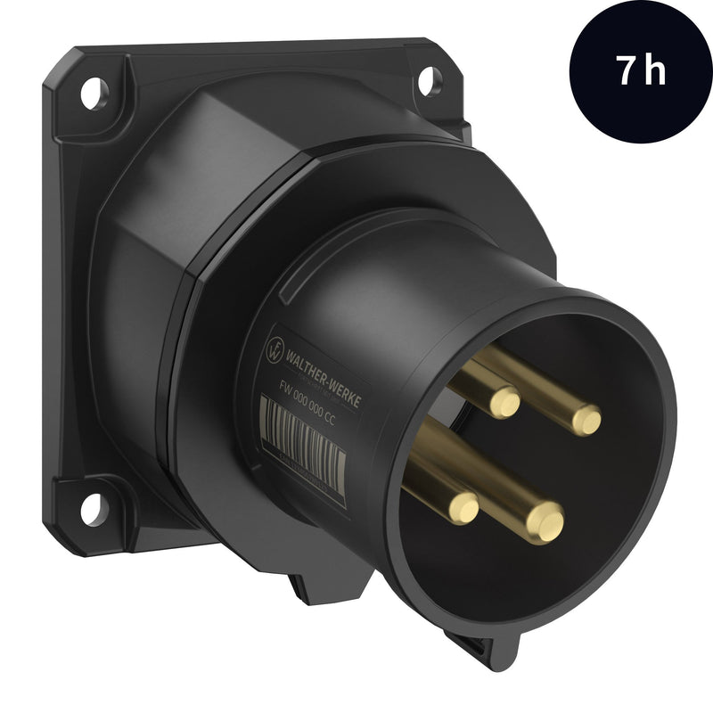 Walther Werke - CEE-Gerätestecker (IEC 60309) CEE NEO Anbaugerätestecker FW733407CC schräg 32A 4P 7h