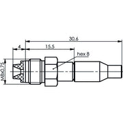 Telegärtner - Koax-Steckverbinder FME Kabelbuchse 100025653 cr/cr − 5 Stück