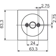 Busch-Jaeger - Abdeckung/Bedienelement für Installationsschalterprogramme Zentralscheibe gr/metal 2542 DR/01-803 Abdeckung