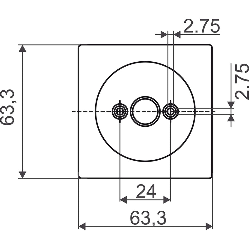 Busch-Jaeger - Abdeckung/Bedienelement für Installationsschalterprogramme Zentralscheibe gr/metal 2542 DR/01-803 Abdeckung