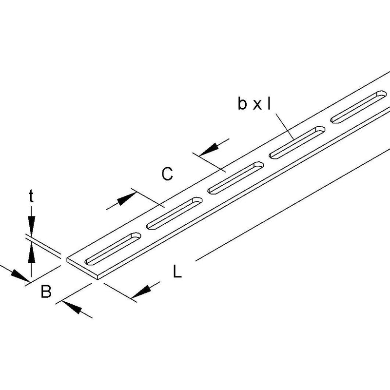Niedax - Montageband Schlitzbandeisen S 20 X 3/2 − 2 Meter