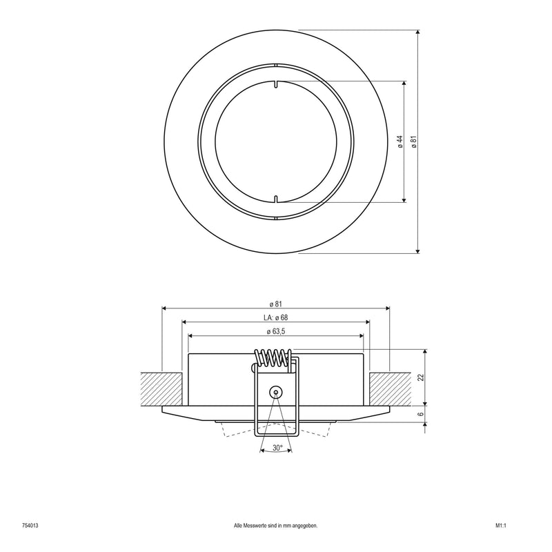 EVN Lichttechnik - Downlight/Strahler/Flutlicht DG EB-Strahler 754 013 chr/sat 35W 12V GX5,3