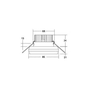 Brumberg Leuchten - Downlight/Strahler/Flutlicht LED-Einbaudownlight 12358183 3000K, 350mA